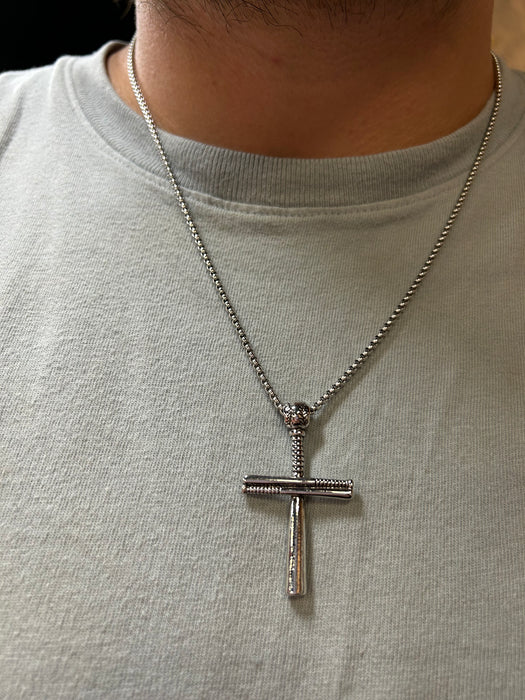 Goldchic Baseball Cross Necklace Stainless Steel Men Women Jewelry Sport  Fan Crucifix Pendant Chain Christmas Birthday Gift - AliExpress